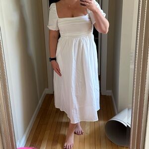 Elegant White Midi Dress